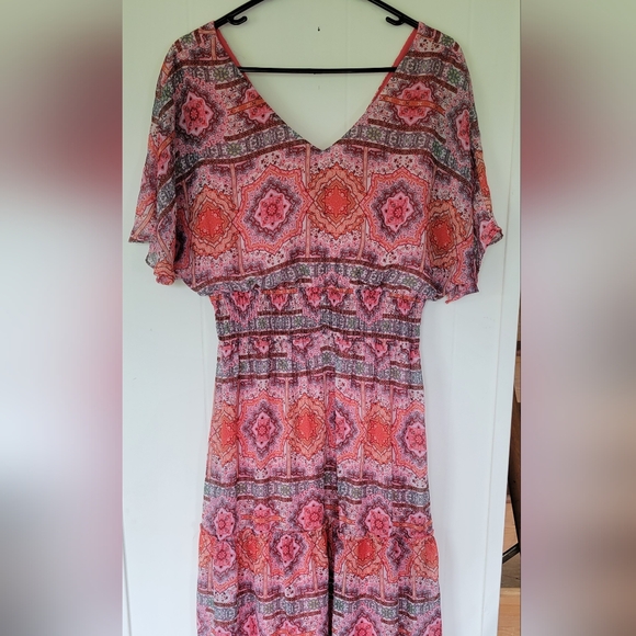 Rabbit Rabbit Rabbit Designs Geometric Pattern Maxi Dress Size 16 - Picture 6 of 10